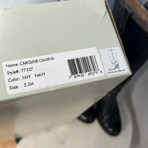 Frye Caroline Campus Wedge Boots, Navy - Picture 13 of 13